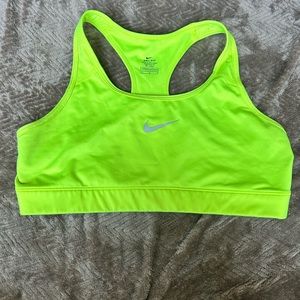 Highlighter green Nike sports bra